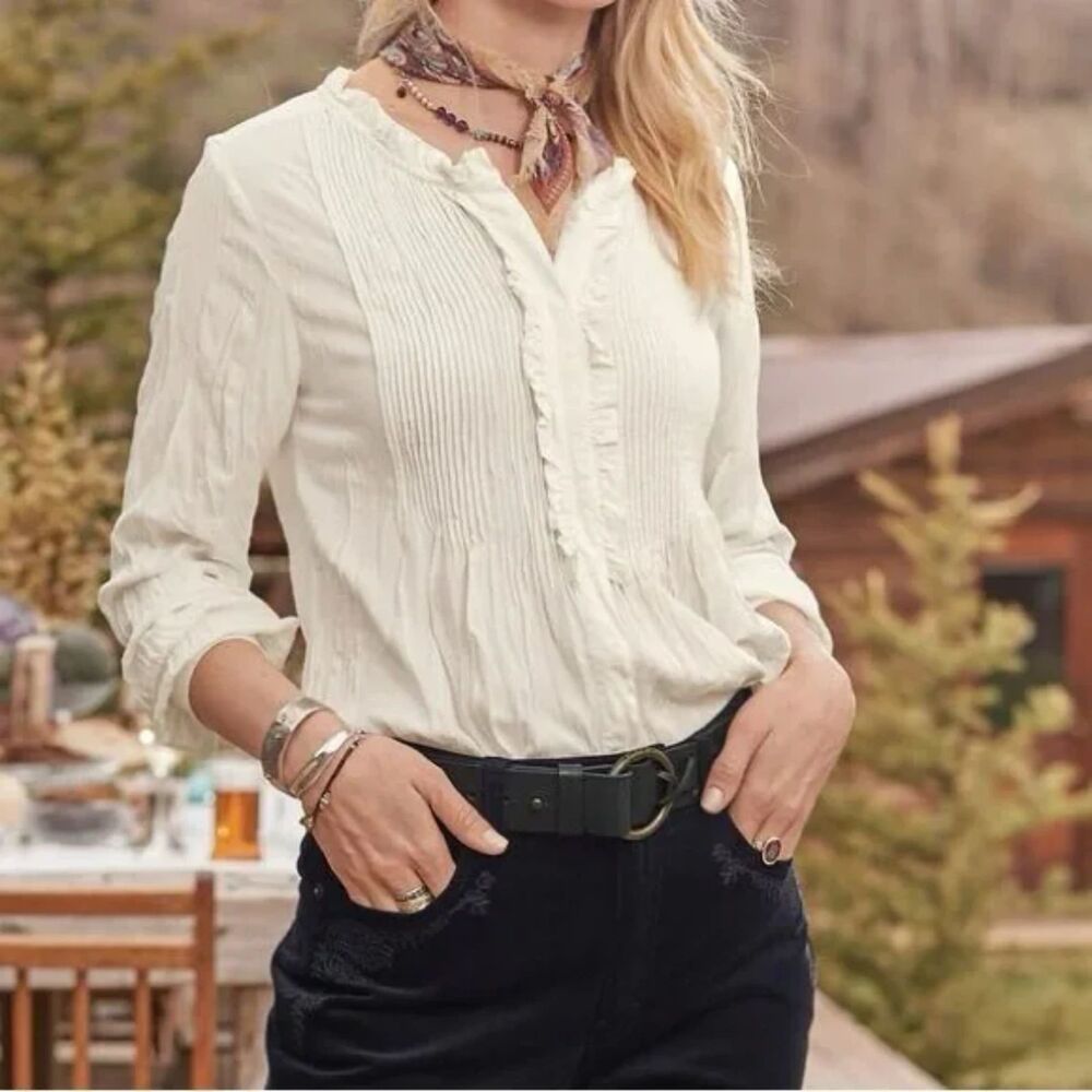 Sundance Sera Ruffled Blouse - White - MP